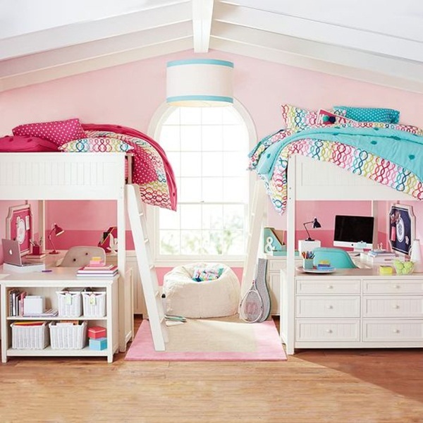 Sơn Jotun gam màu hồng trang trí cho phòng ngủ
